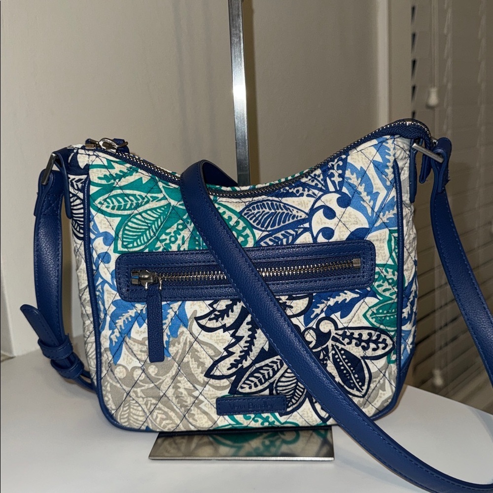 Vera Bradley Mini Vivian Crossbody Bag Retired Santiago Blue